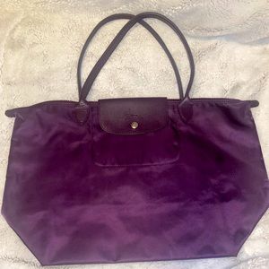 Longchamp purple tote large